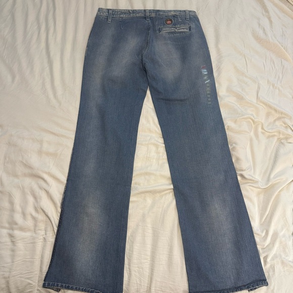 MISS SIXTY Y2K Denim Boot Cut Jeans Distressed Women’s 30 UNIQUE POCKETS - Picture 2 of 13